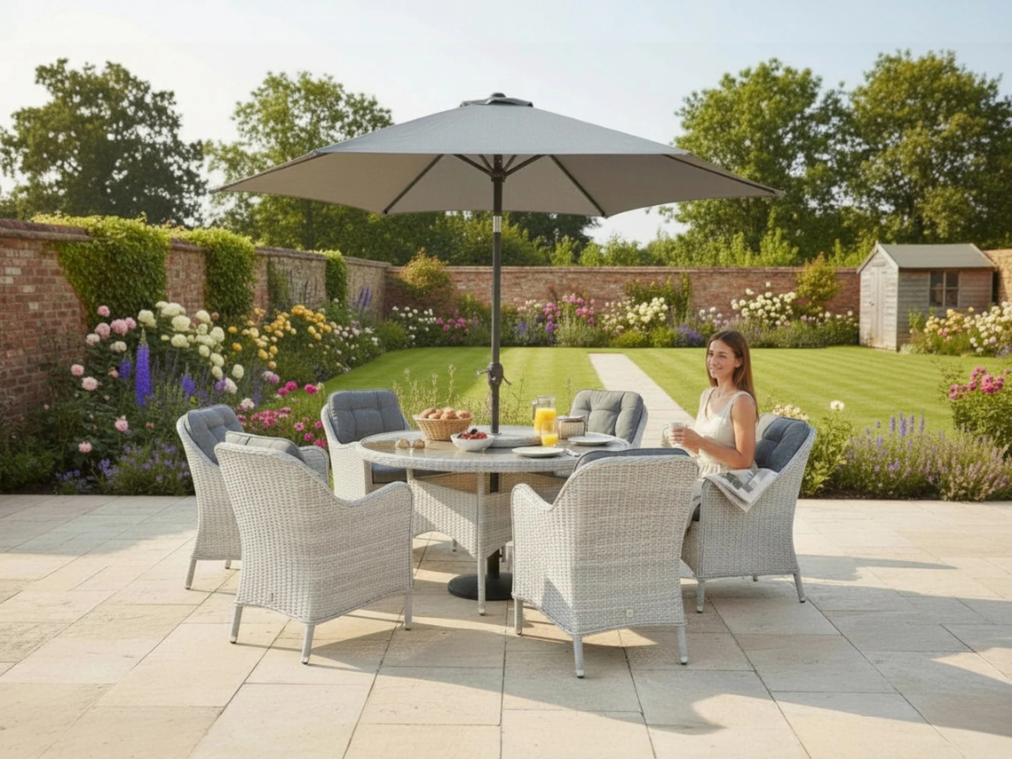 CANNES 6 SEAT DINING SET - Image 2