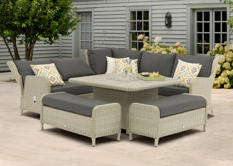 CHEDWORTH RECLINING SQUARE SOFA WITH FIREPIT - Image 2