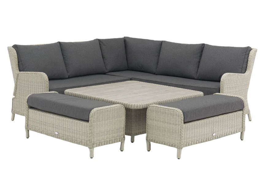 CHEDWORTH SQUARE SOFA ADJUSTABLE TABLE DOVE GREY - Image 3