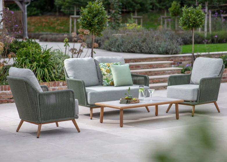 COMO FERN GREEN 2 SEAT SOFA SET