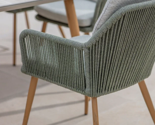 COMO FERN GREEN 6 SEAT RECT DINING SET - Image 3
