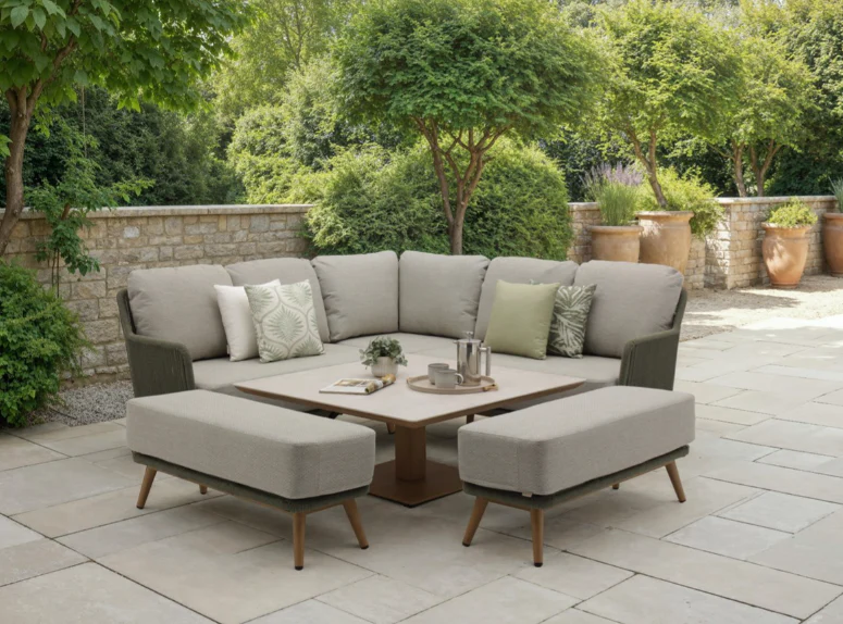 COMO FERN SQUARE SOFA ADJUSTABLE TABLE - Image 2