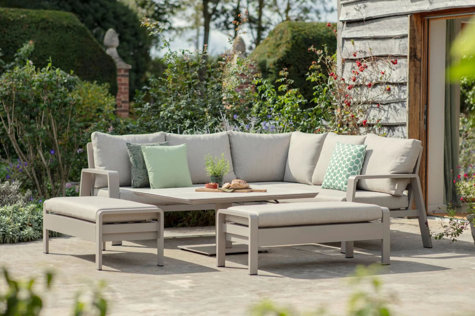 LATTE PRAGUE SQUARE SOFA & ADJUSTABLE TABLE SET - Image 2