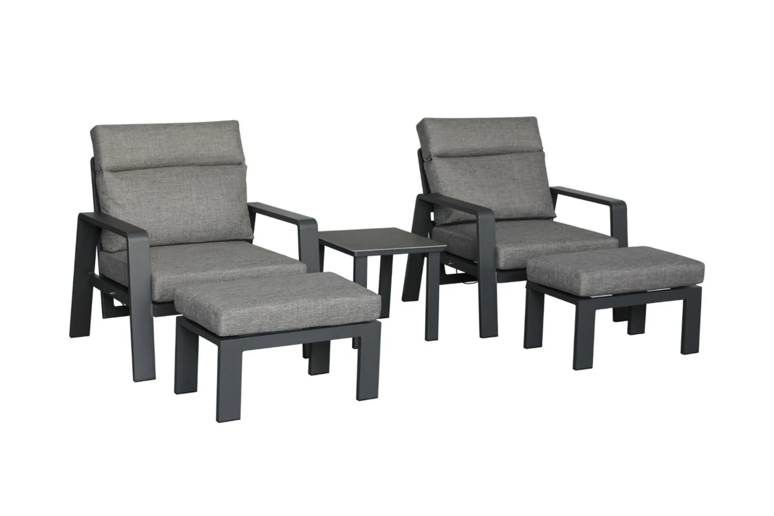 PRAGUE ANTHRACITE RECLINING CHAIRS & FOOTSTOOLS - Image 4
