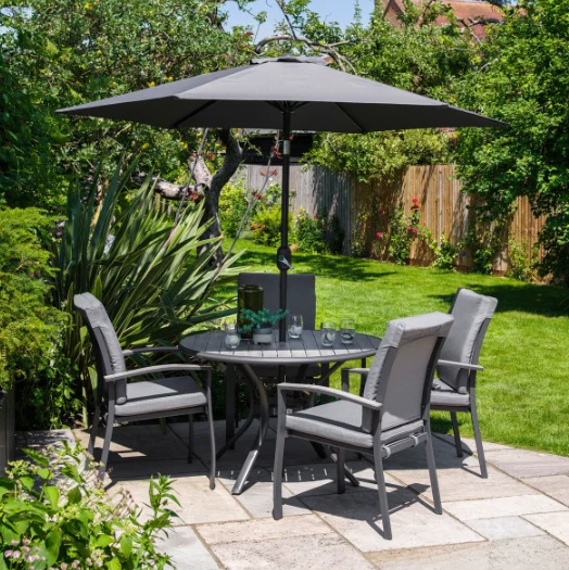 Turin 4 Seat Dining Set