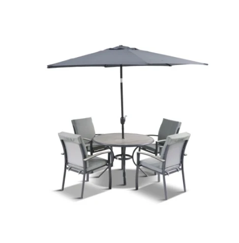 Turin 4 Seat Dining Set - Image 4
